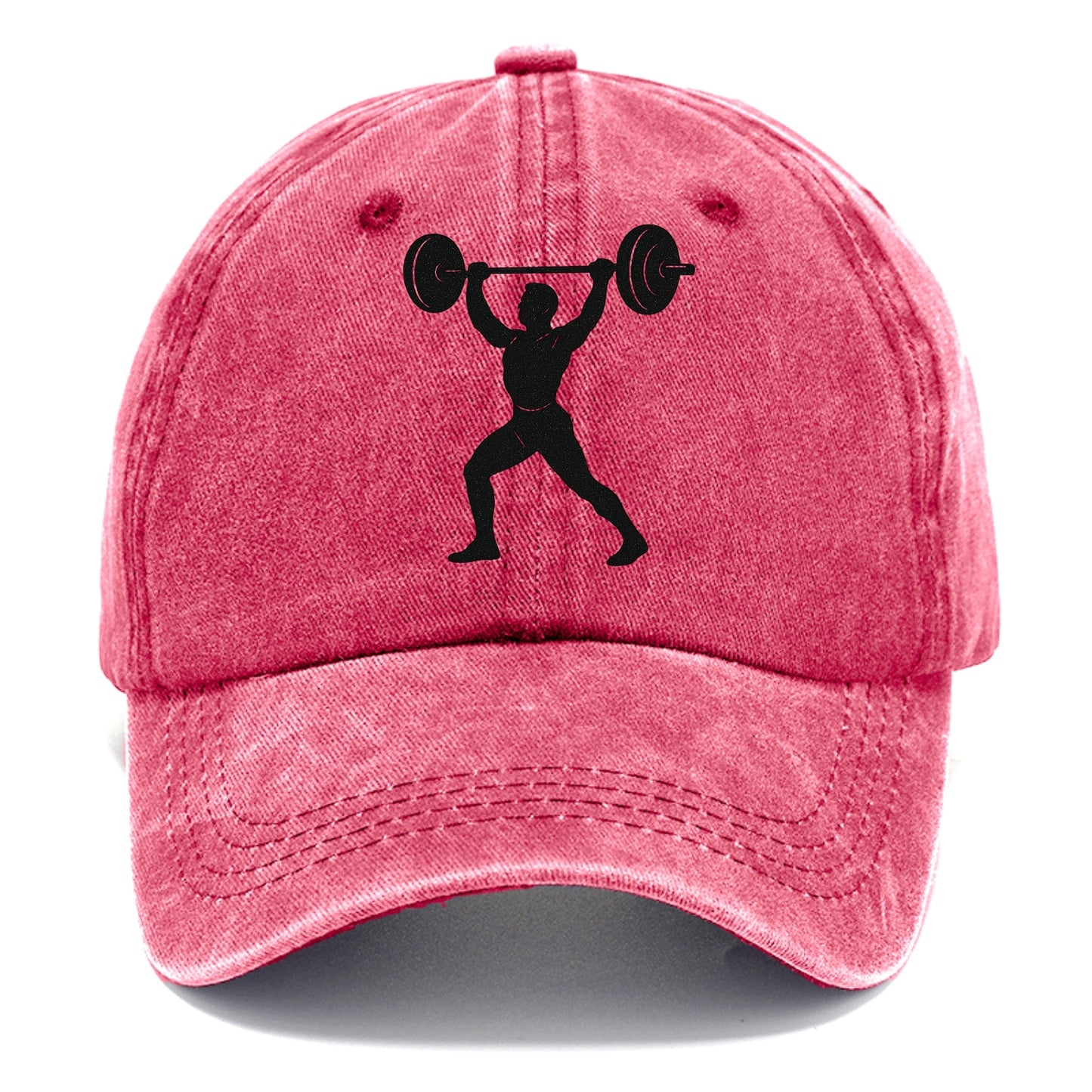 Weightlifter lifting barbell overhead - Classic Cap - Pomegranate Blush(Pink)