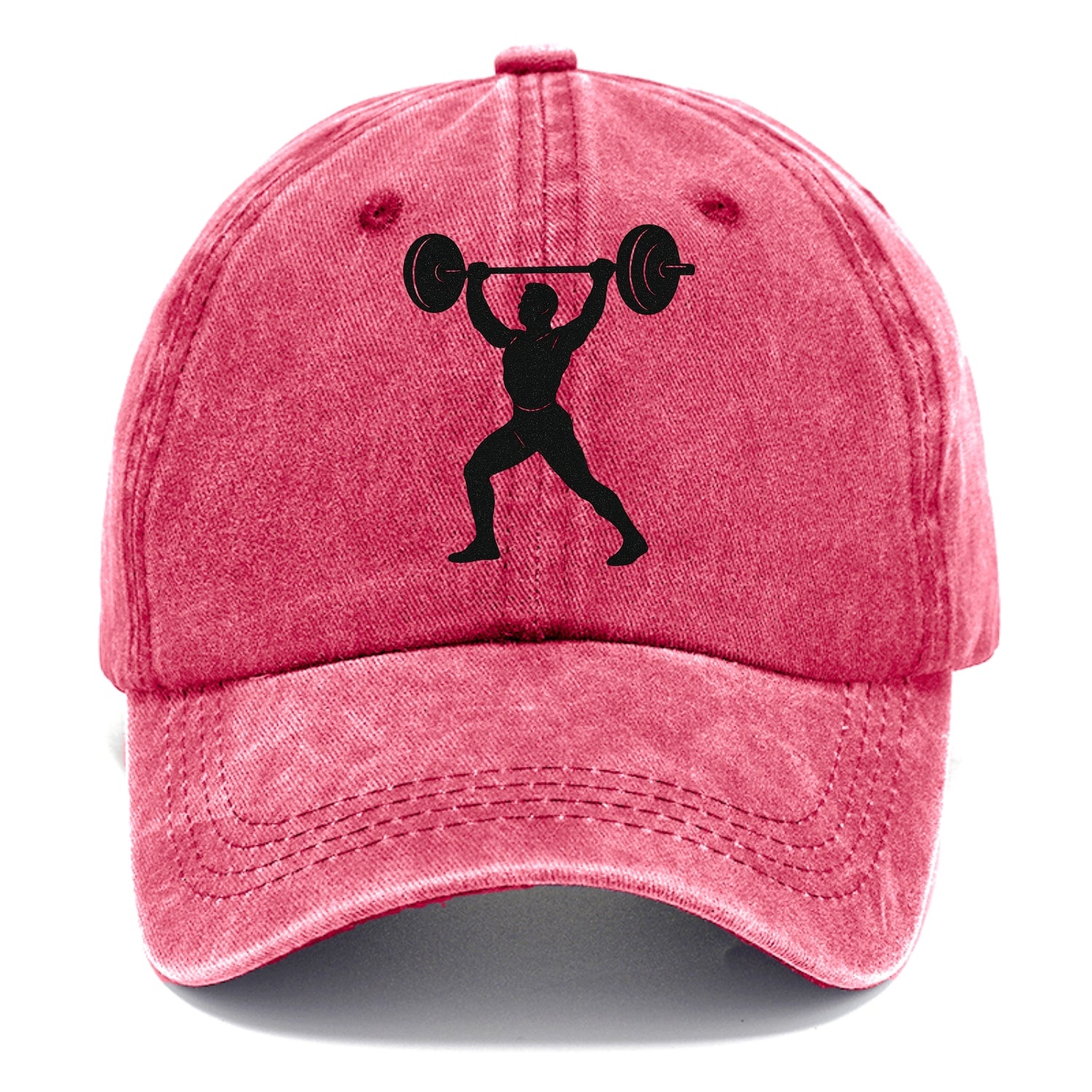 Weightlifter lifting barbell overhead - Classic Cap - Pomegranate Blush(Pink)