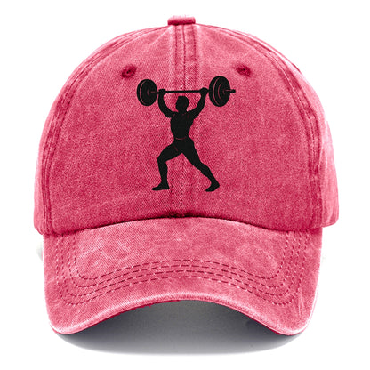 Weightlifter lifting barbell overhead - Classic Cap - Pomegranate Blush(Pink)