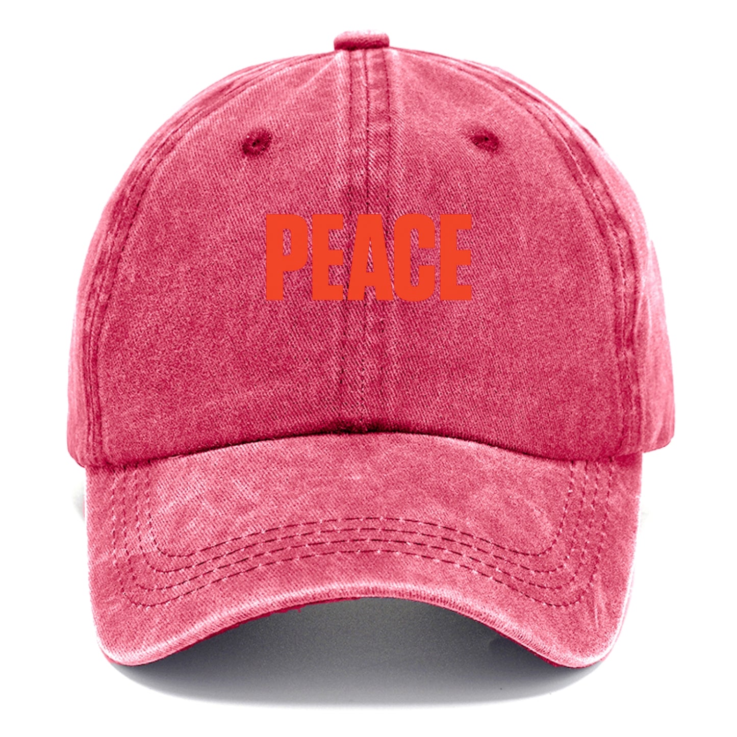 Bold typography design - "PEACE" - inner calm, tranquility, serenity - Classic Cap - Pomegranate Blush(Pink)