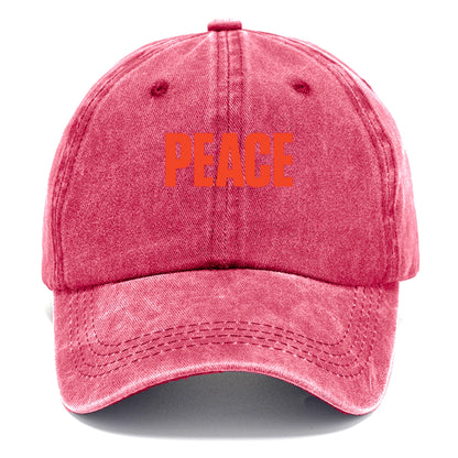 Bold typography design - "PEACE" - inner calm, tranquility, serenity - Classic Cap - Pomegranate Blush(Pink)