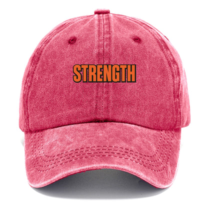 Bold typography design - "STRENGTH" - inner power, resilience, fortitude - Classic Cap - Pomegranate Blush(Pink)
