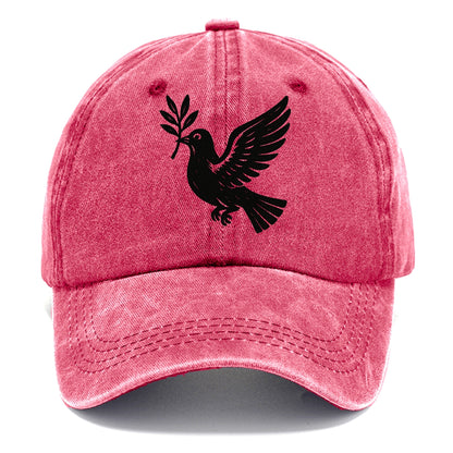 Dove carrying olive branch - peace movement ink painting - Classic Cap - Pomegranate Blush(Pink)
