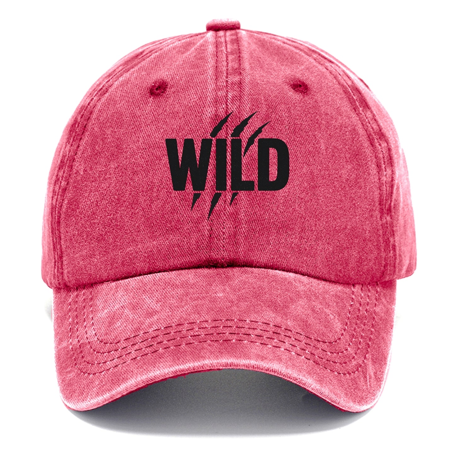 Bold typography design - "WILD" - untamed, natural, free - Classic Cap - Pomegranate Blush(Pink)