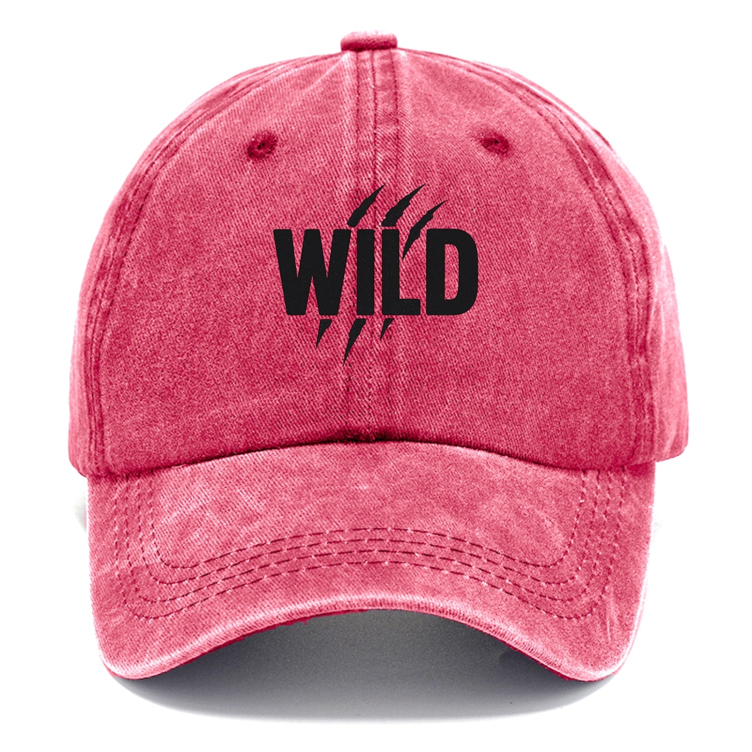 Bold typography design - "WILD" - untamed, natural, free - Classic Cap - Pomegranate Blush(Pink)