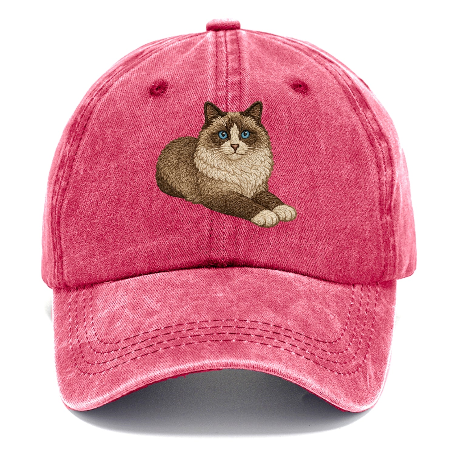 Ragdoll  relaxed lying down with head up Classic Cap - Pomegranate Blush(Pink)