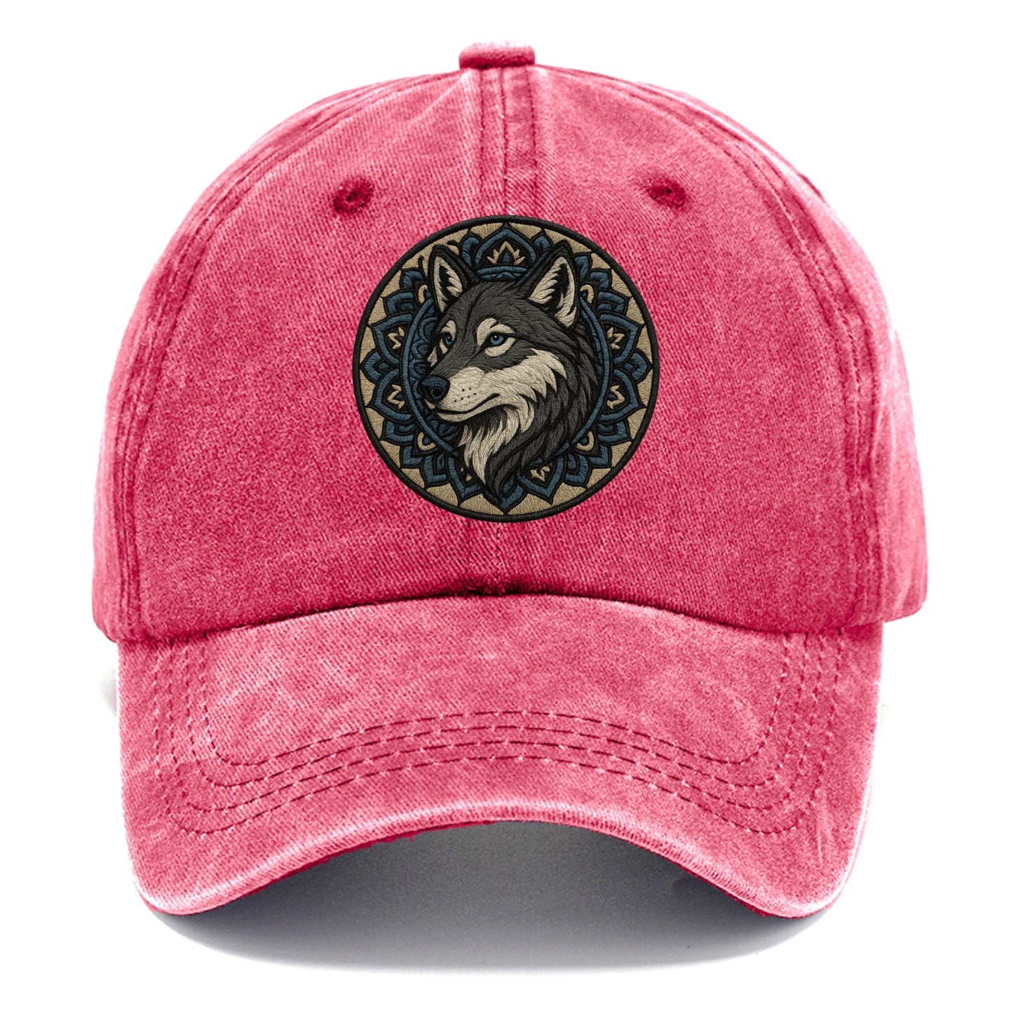 Mandala Wolf Pattern  - Classic Cap - Pomegranate Blush(Pink)