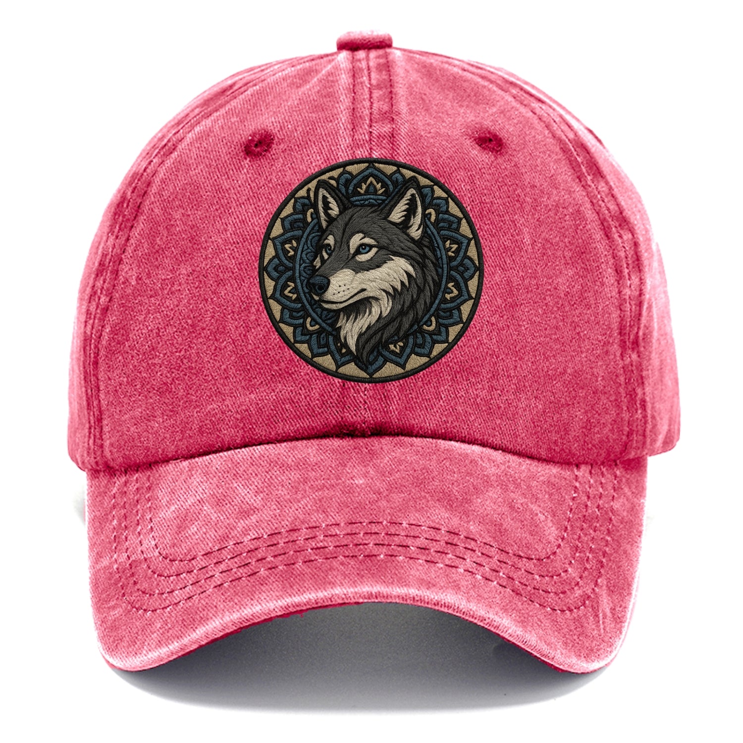 Mandala Wolf Pattern  - Classic Cap - Pomegranate Blush(Pink)