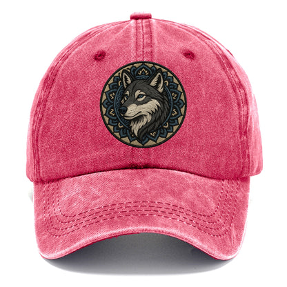 Mandala Wolf Pattern  - Classic Cap - Pomegranate Blush(Pink)