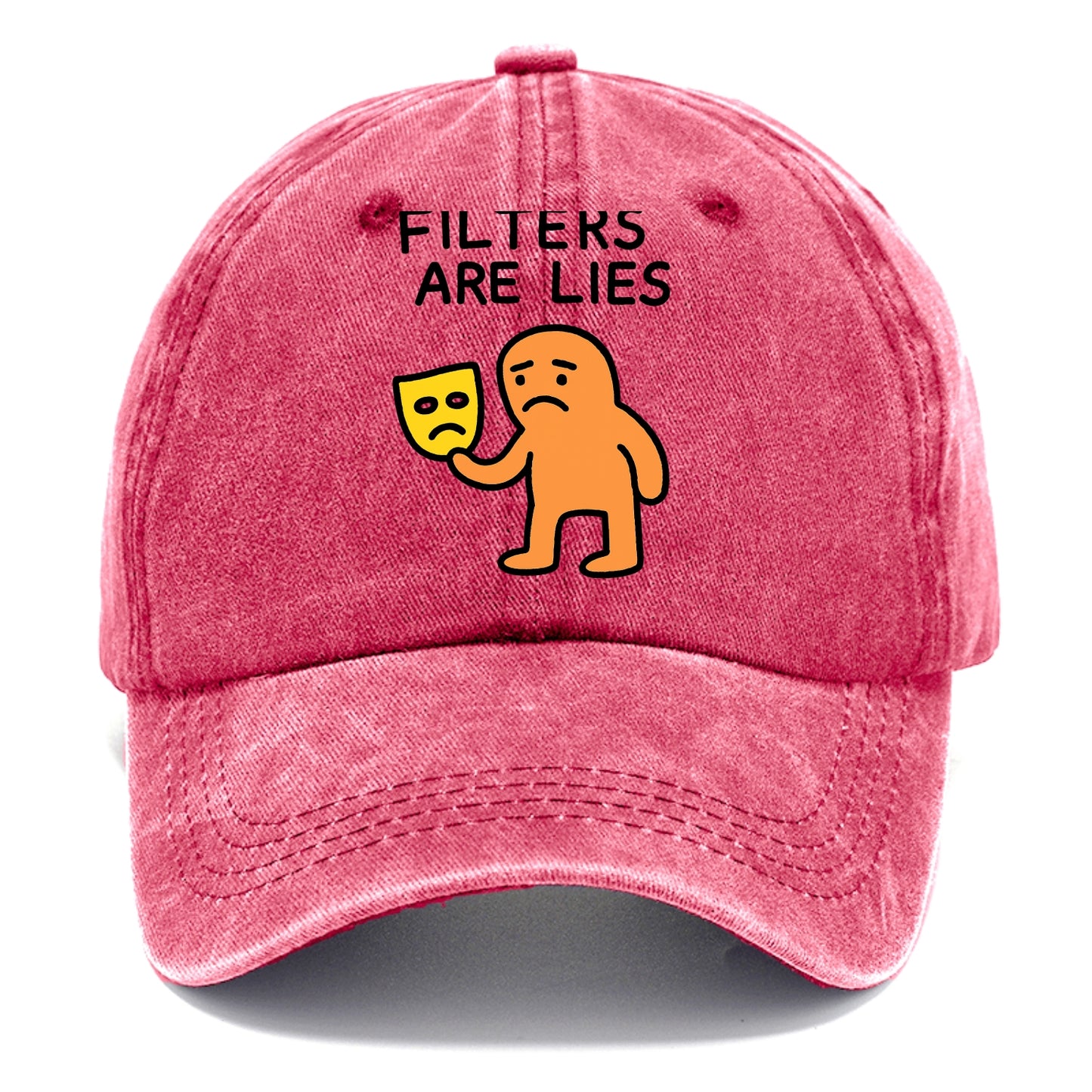 FILTERS ARE LIES | Mask arguing with face - Classic Cap - Pomegranate Blush(Pink)