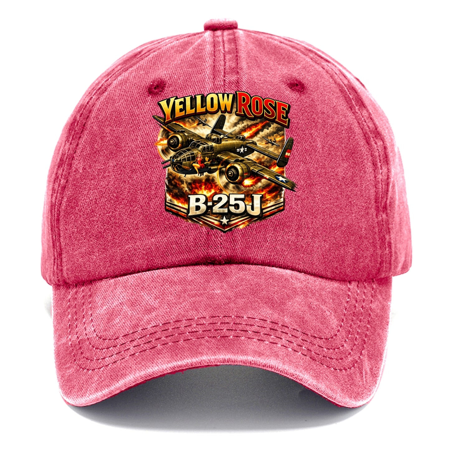 B 25j Yellow Rose - Classic Cap - Pomegranate Blush(Pink)