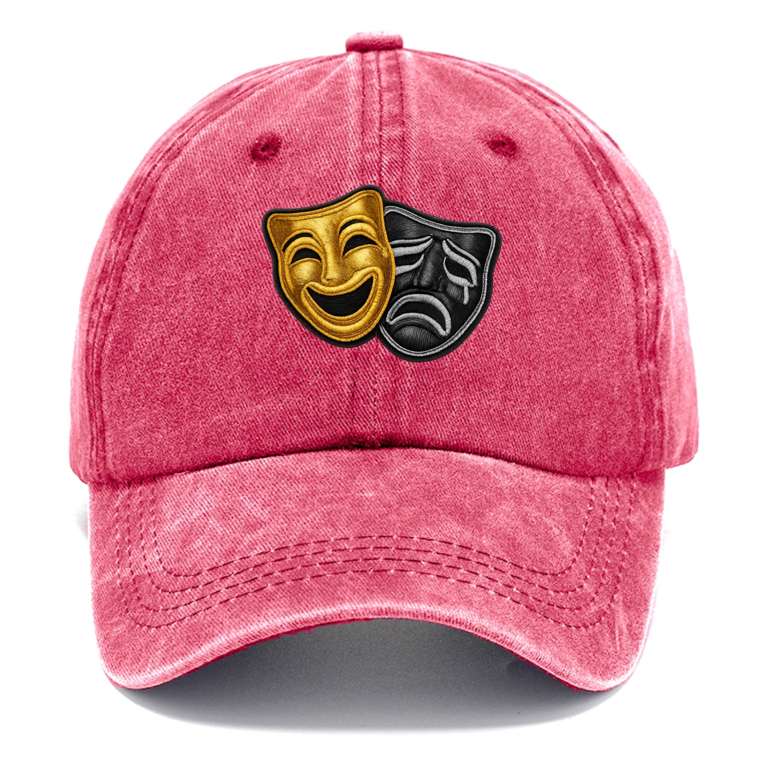 BROADWAY MASKS - comedy tragedy masks in gold and black , theater - Classic Cap - Pomegranate Blush(Pink)