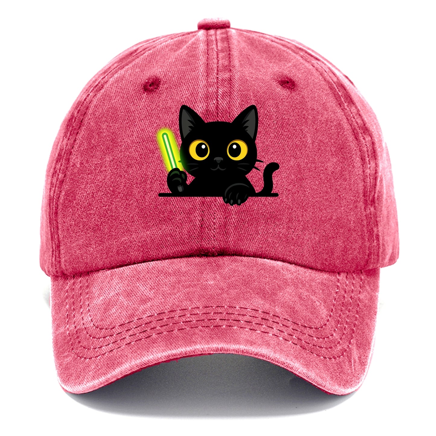 Midnight the black cat fist bumping the viewer with right paw extended. - Classic Cap - Pomegranate Blush(Pink)
