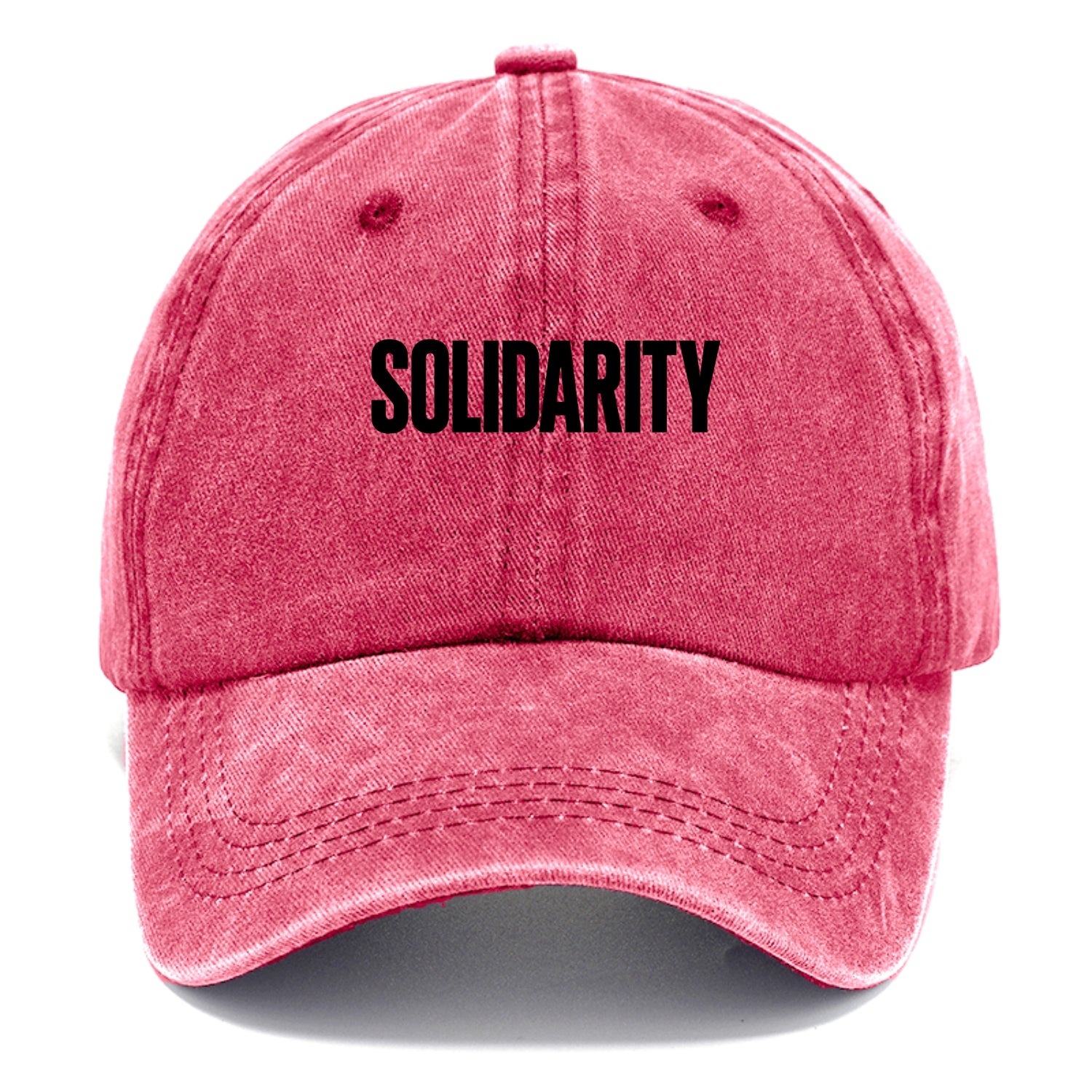 Bold typography design - "SOLIDARITY" - standing together, support - Classic Cap - Pomegranate Blush(Pink)