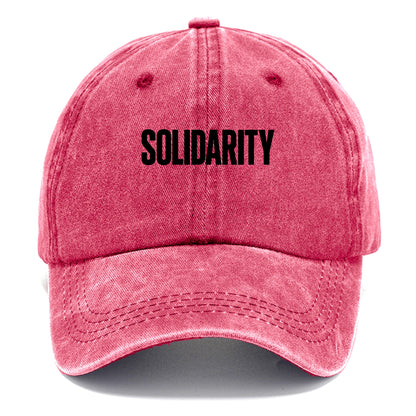 Bold typography design - "SOLIDARITY" - standing together, support - Classic Cap - Pomegranate Blush(Pink)