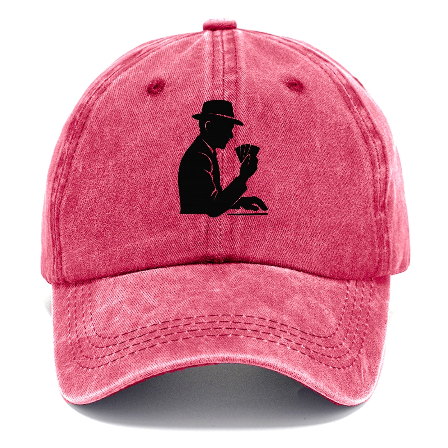 Poker player with cards close - Classic Cap - Pomegranate Blush(Pink)
