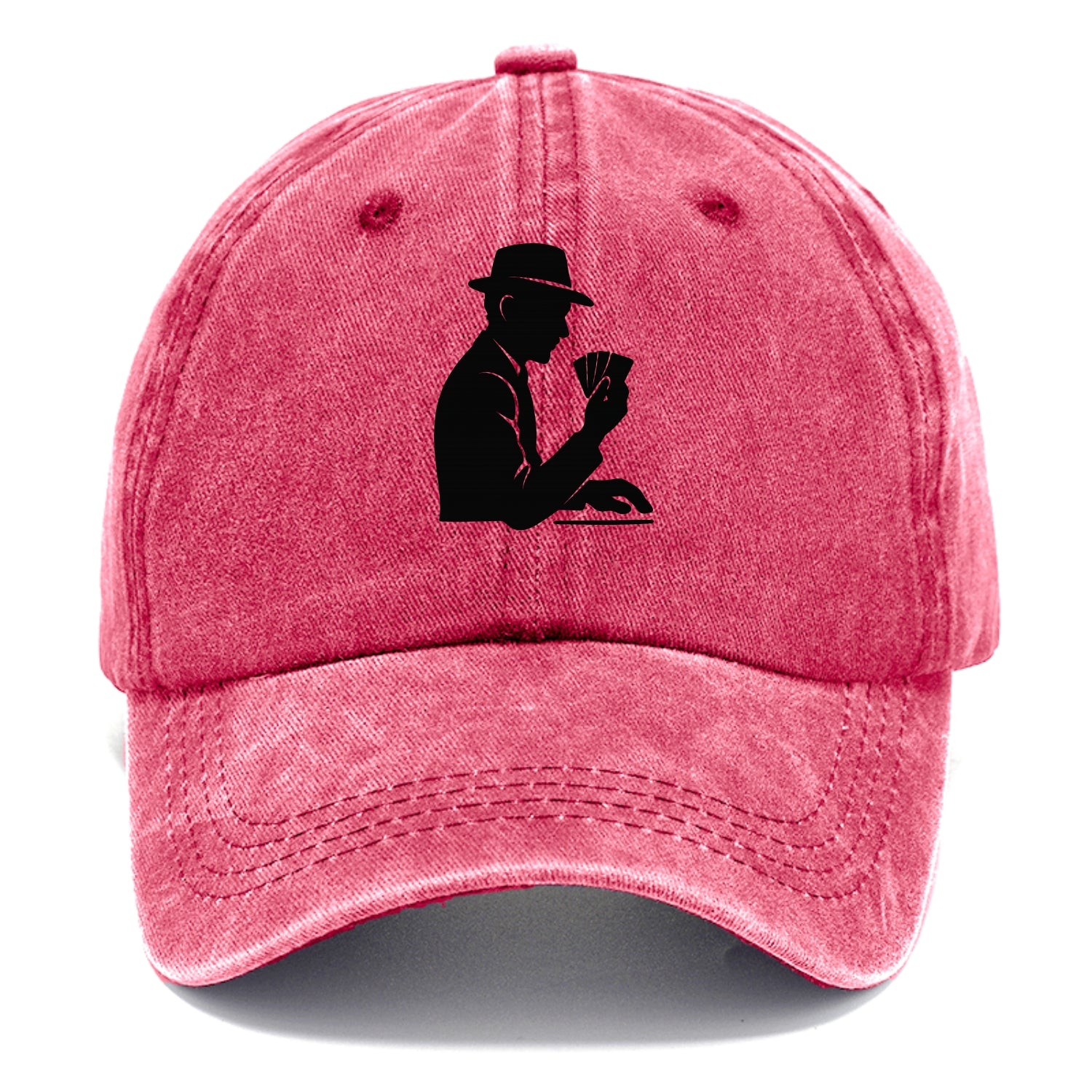 Poker player with cards close - Classic Cap - Pomegranate Blush(Pink)