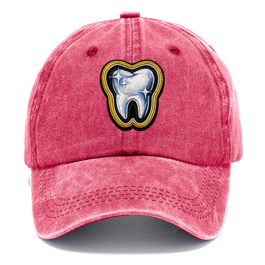 DENTAL TOOTH - molar with sparkle in white and blue , dentist - Classic Cap - Pomegranate Blush(Pink)