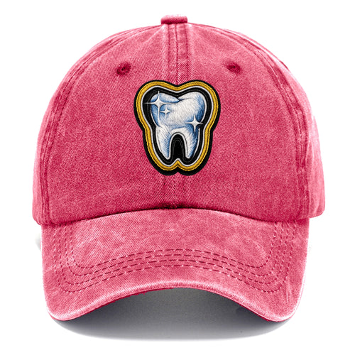 DENTAL TOOTH - molar with sparkle in white and blue , dentist - Classic Cap