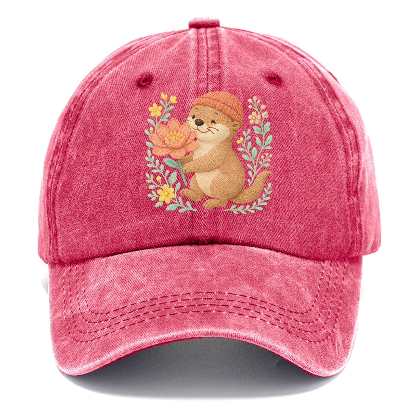 Peach Otter - Classic Cap - Pomegranate Blush(Pink)