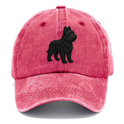 Briard - Black wavy coat embroidered herding pose - Classic Cap - Pomegranate Blush(Pink)