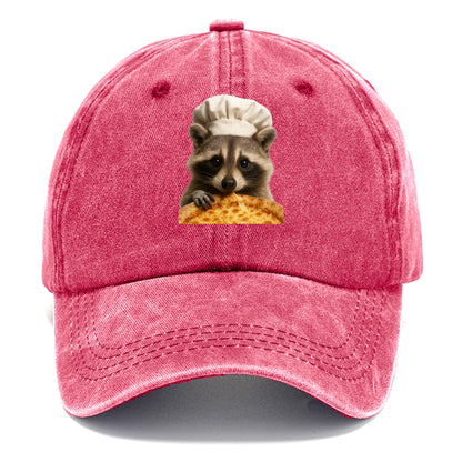Pizza Dad Raccoon  - Classic Cap - Pomegranate Blush(Pink)