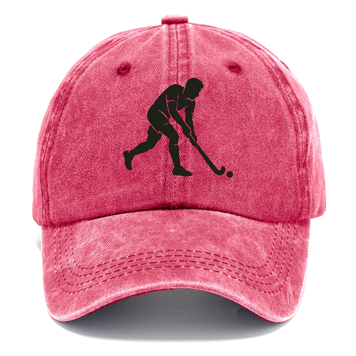 Field hockey player striking the ball - Classic Cap - Pomegranate Blush(Pink)