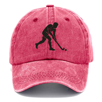 Field hockey player striking the ball - Classic Cap - Pomegranate Blush(Pink)