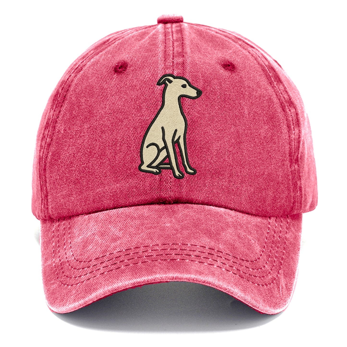Italian Greyhound - Gray sitting pose - Classic Cap - Pomegranate Blush(Pink)