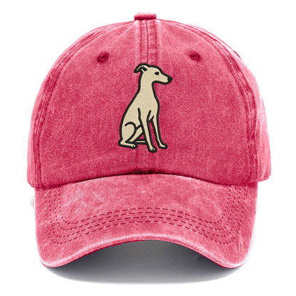 Italian Greyhound - Gray sitting pose - Classic Cap - Pomegranate Blush(Pink)