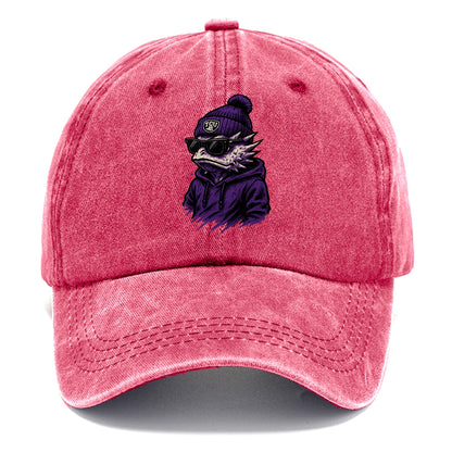 Fort Worth Horned Frog wearing TCU beanie with frog patch - Classic Cap - Pomegranate Blush(Pink)