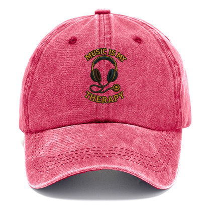 Music Is My Therapy  - Classic Cap - Pomegranate Blush(Pink)