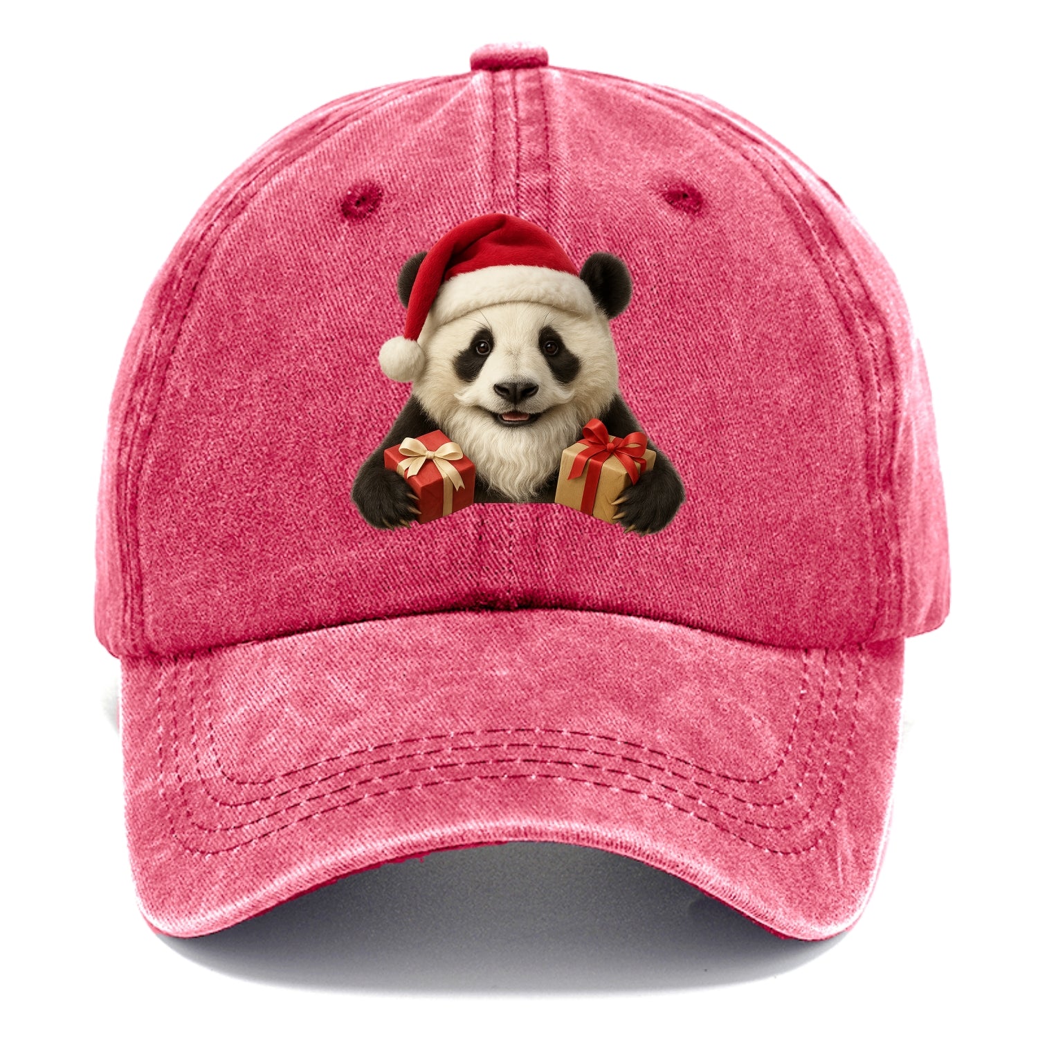 Santa Panda  - Classic Cap - Pomegranate Blush(Pink)