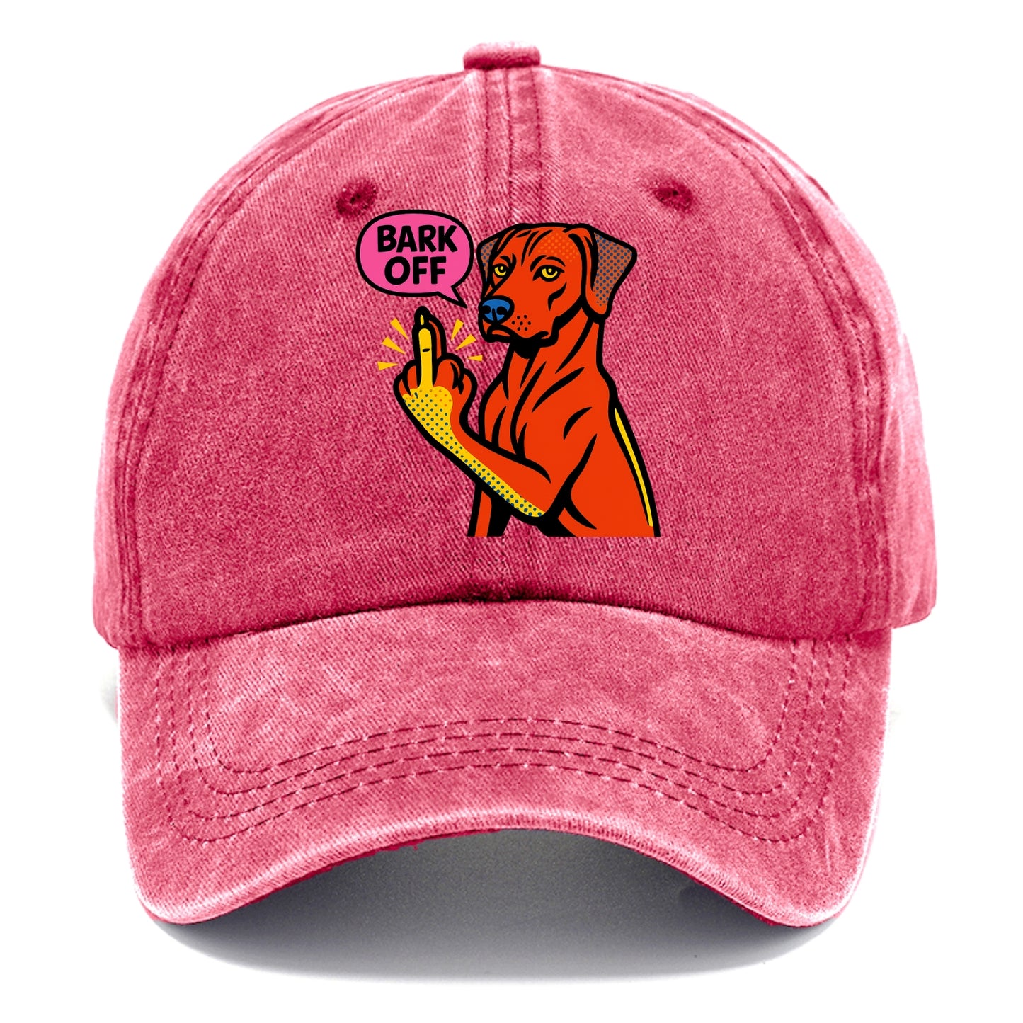 Rhodesian Ridgeback with distinctive ridge on back, athletic muscular paw up - Classic Cap - Pomegranate Blush(Pink)