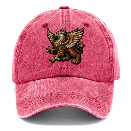 GRIFFIN BEAST - lion eagle hybrid in gold and brown , heraldic - Classic Cap - Pomegranate Blush(Pink)