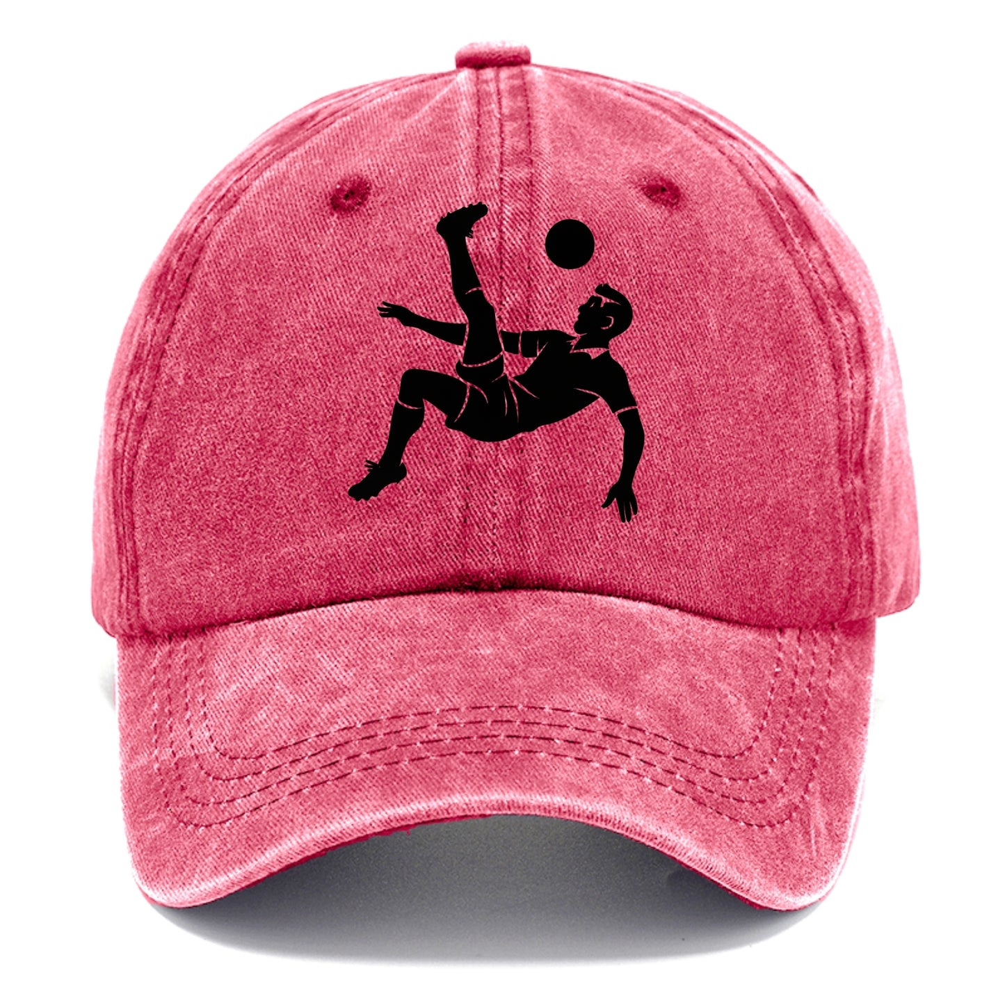 Soccer player doing a bicycle kick - Classic Cap - Pomegranate Blush(Pink)