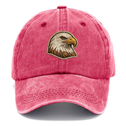 EAGLE HEAD PROFILE - majestic bald eagle in brown, white and gold , American pride - Classic Cap - Pomegranate Blush(Pink)