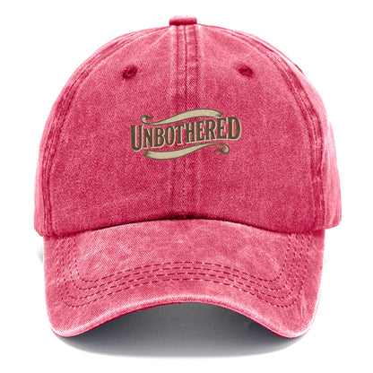 Bold typography design - "UNBOTHERED" - not affected, staying calm - Classic Cap - Pomegranate Blush(Pink)