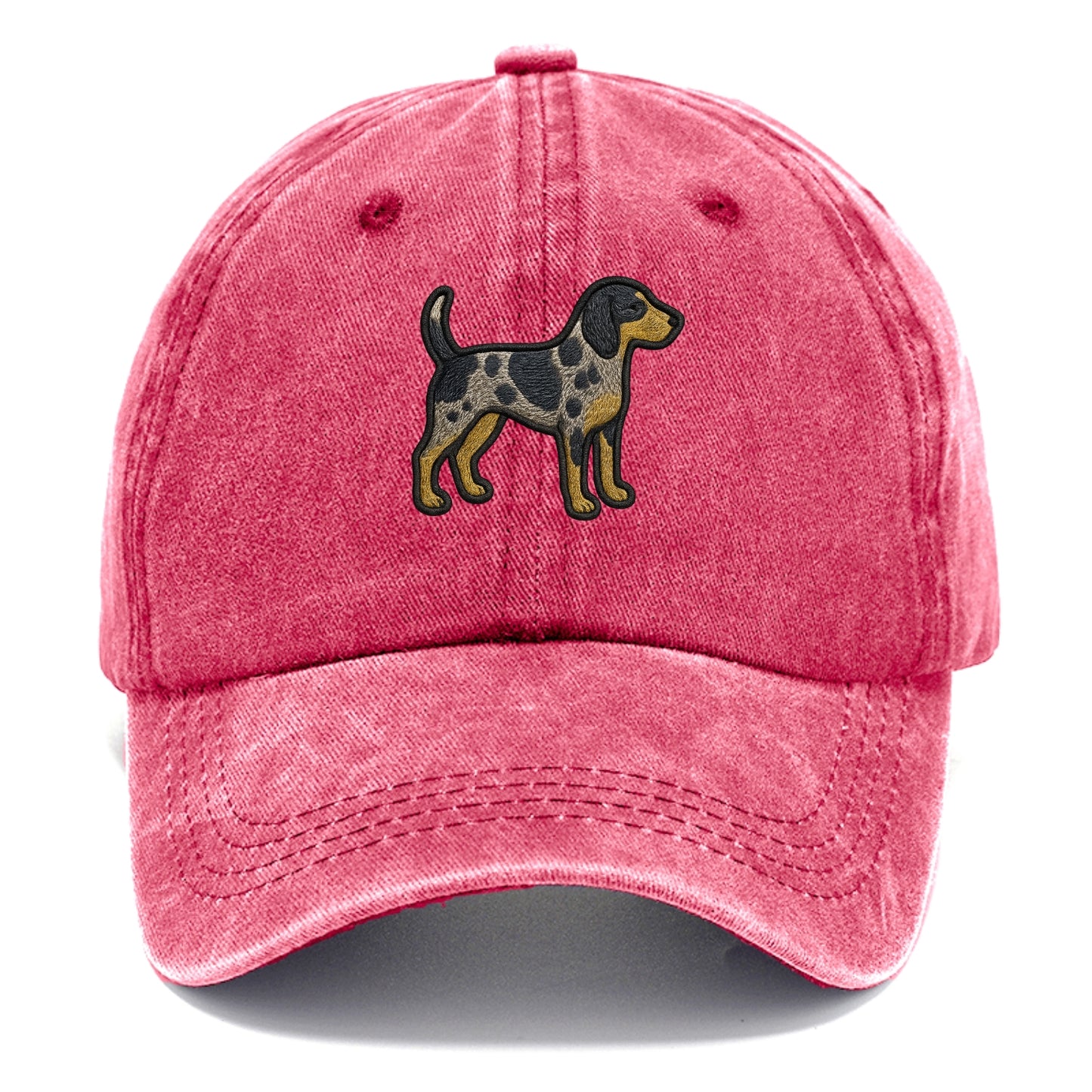 Bluetick Coonhound - Trendy spotted hound logo with prominent black border - Classic Cap - Pomegranate Blush(Pink)