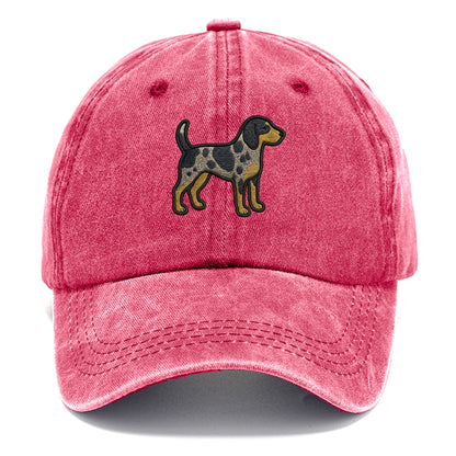 Bluetick Coonhound - Trendy spotted hound logo with prominent black border - Classic Cap - Pomegranate Blush(Pink)