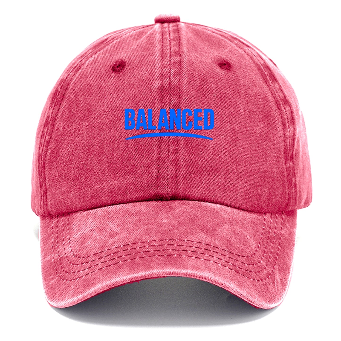 Bold typography design - "BALANCED" - harmony, equilibrium, centered life - Classic Cap - Pomegranate Blush(Pink)