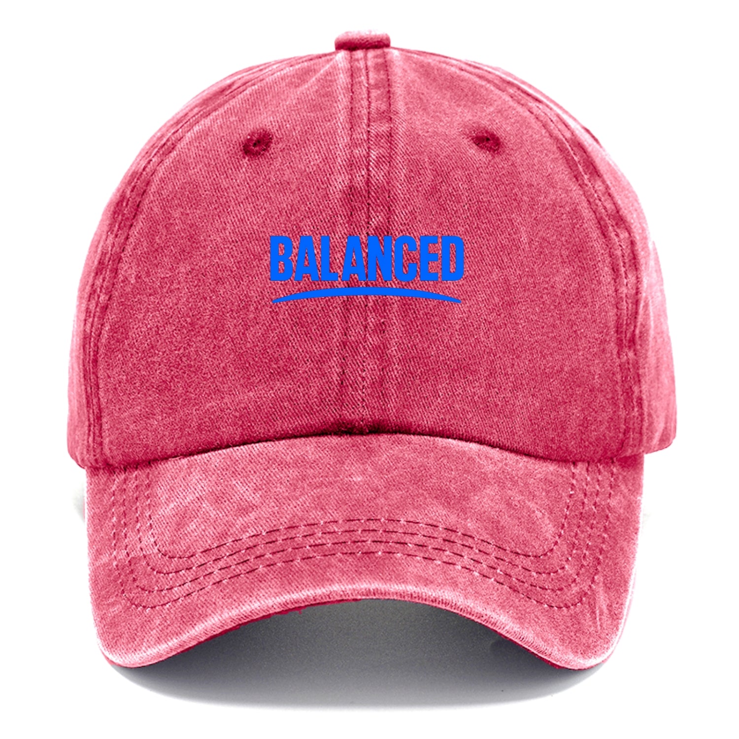 Bold typography design - "BALANCED" - harmony, equilibrium, centered life - Classic Cap - Pomegranate Blush(Pink)