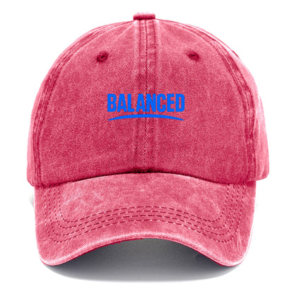 Bold typography design - "BALANCED" - harmony, equilibrium, centered life - Classic Cap - Pomegranate Blush(Pink)