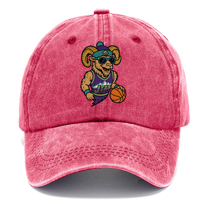 Utah Bighorn wearing Jazz beanie with mountain melody patch and wayfarer sunglasses - Classic Cap - Pomegranate Blush(Pink)