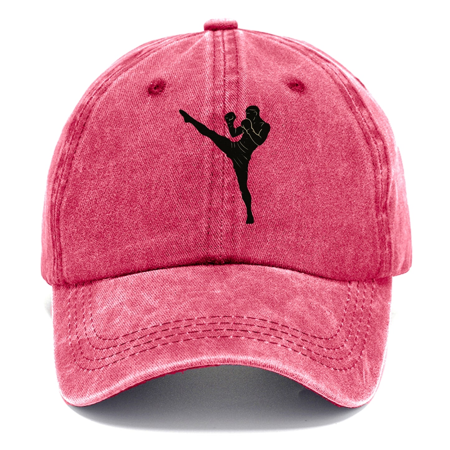 Kickboxer delivering roundhouse kick - Classic Cap - Pomegranate Blush(Pink)