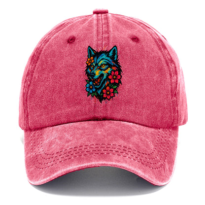 Floral Wolf Garden  - Classic Cap - Pomegranate Blush(Pink)