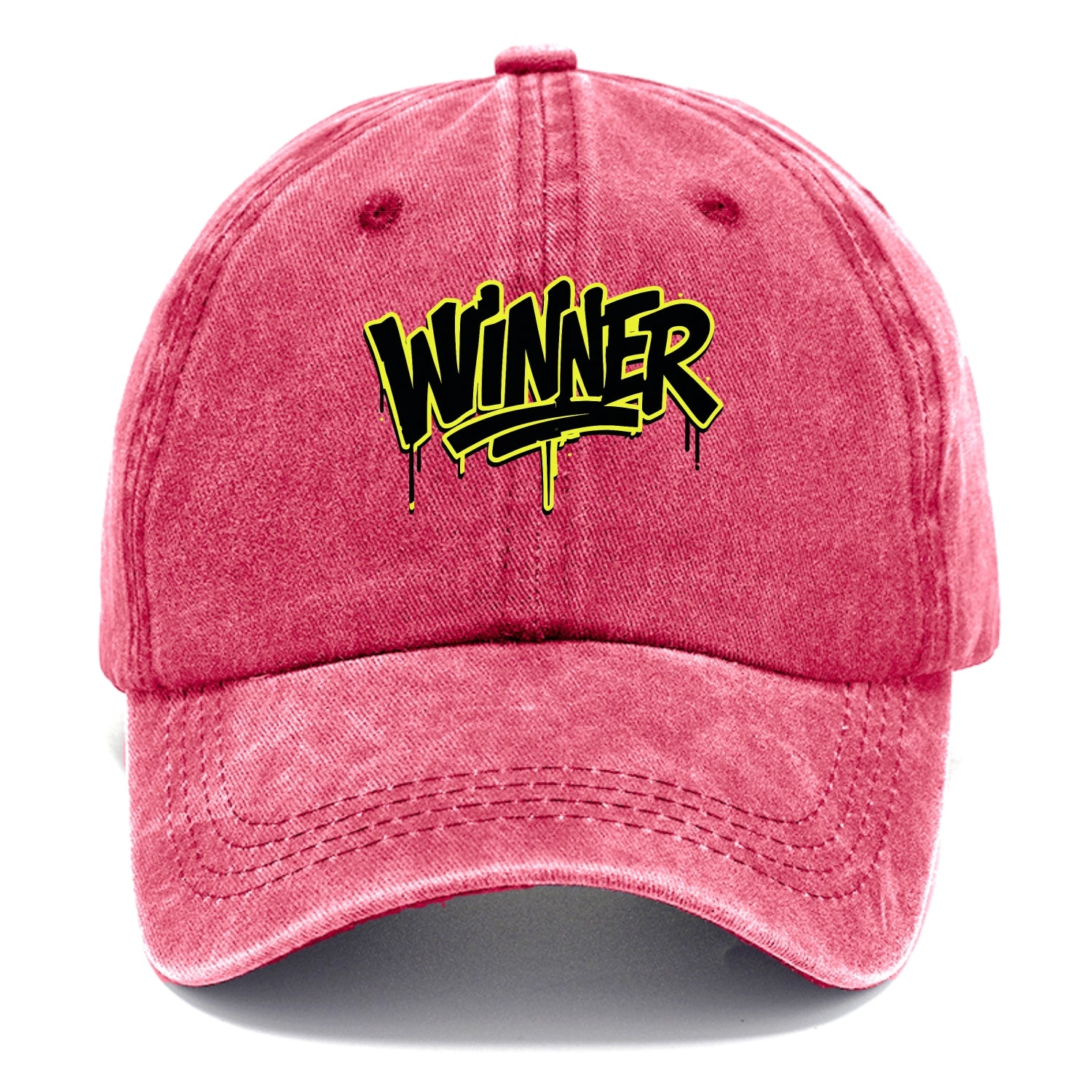 Bold typography design - "WINNER" - victorious mindset, champion - Classic Cap - Pomegranate Blush(Pink)