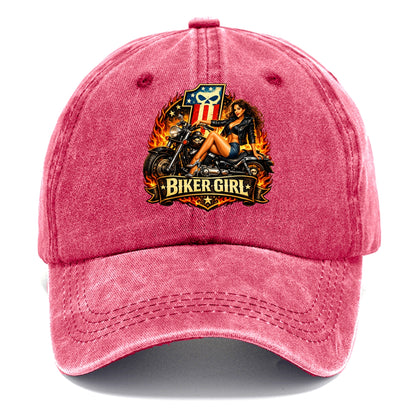Vintage Biker Pin Up - Classic Cap - Pomegranate Blush(Pink)