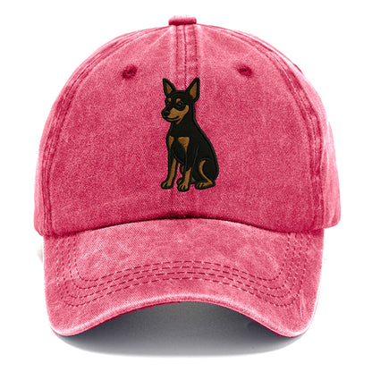 Miniature Pinscher - Black and tan sitti Classic Cap - Pomegranate Blush(Pink)