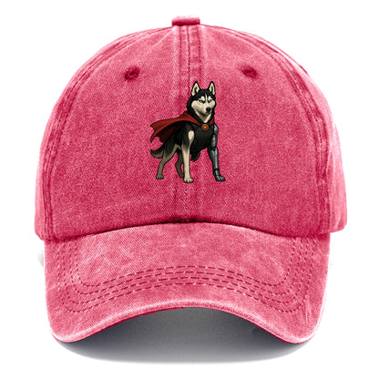 Siberian Husky Winter Soldier  - Classic Cap - Pomegranate Blush(Pink)